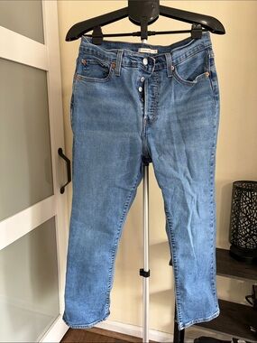 Women's Levi’s Wedgie Straight Leg Denim Jeans in Light Blue - Button Fly